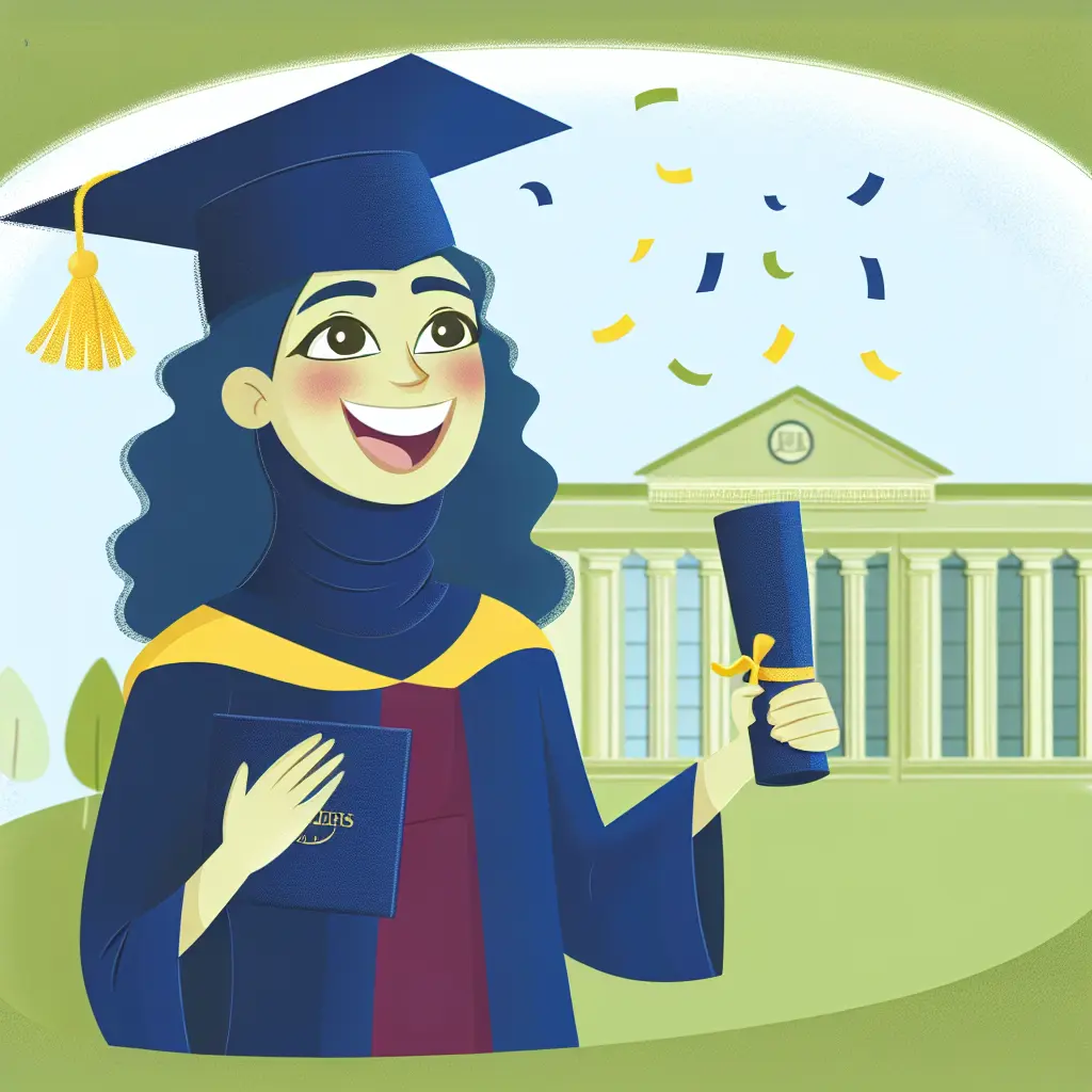 Studente felice che celebra la laurea con successo accademico