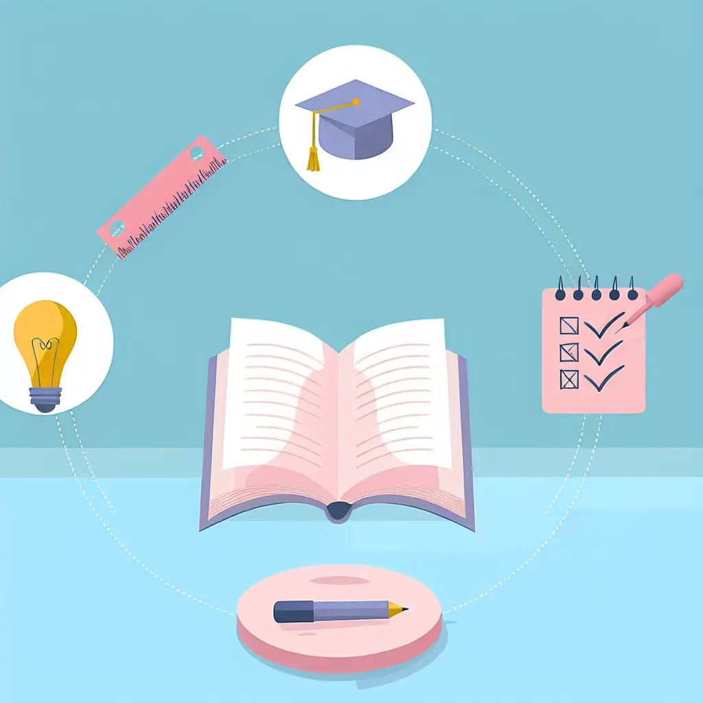 Elementi simbolici che rappresentano le convenzioni accademiche non scritte