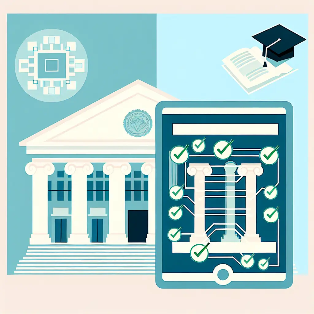 Illustrazione vettoriale che mostra le linee guida etiche per l'uso dell'AI in università