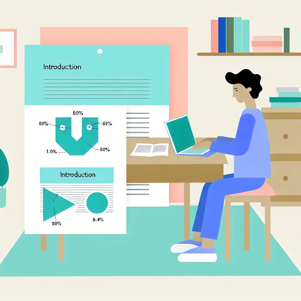 Rappresentazione visiva delle proporzioni ideali dell'introduzione di una tesi