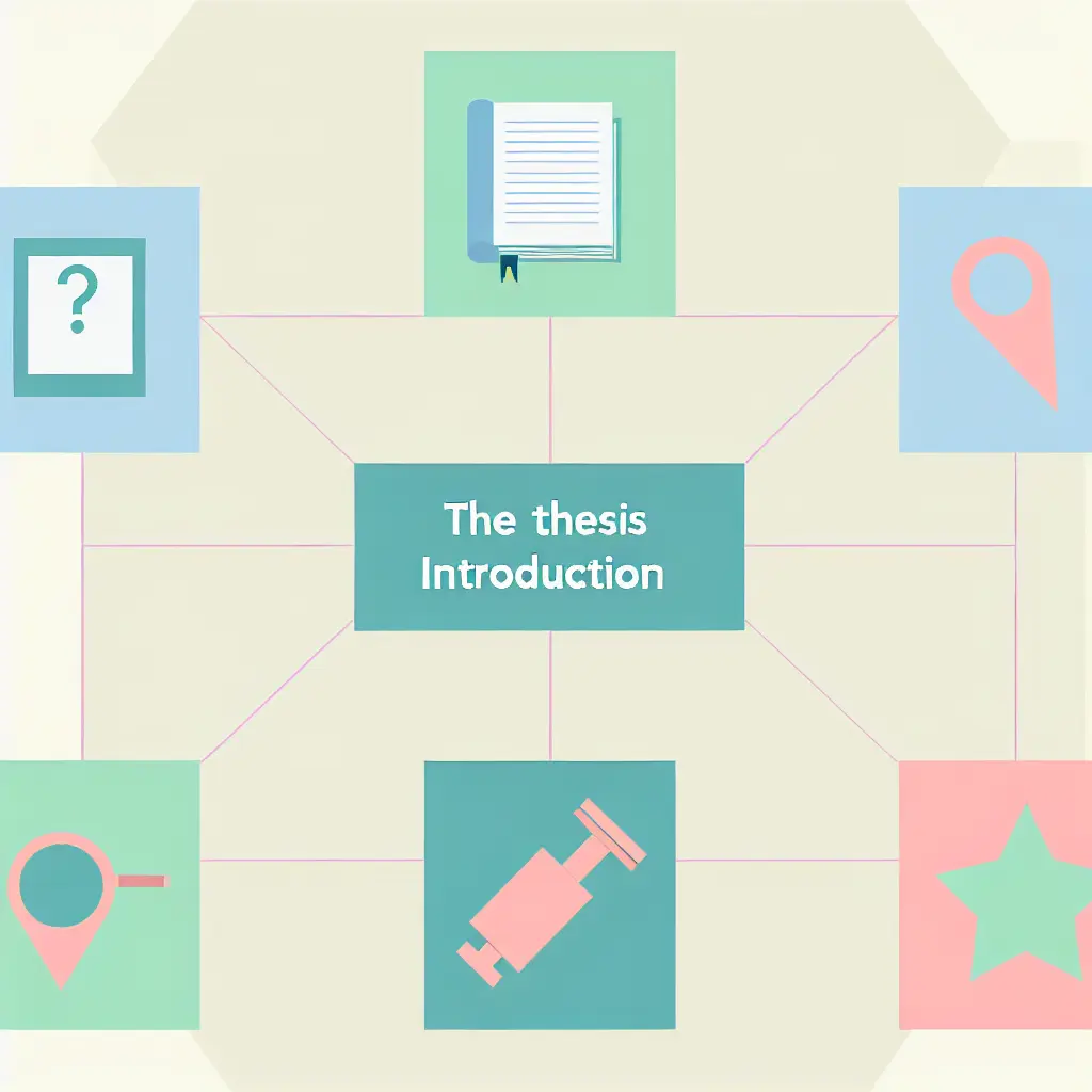 Elementi strutturali chiave di un'introduzione accademica rappresentati visivamente