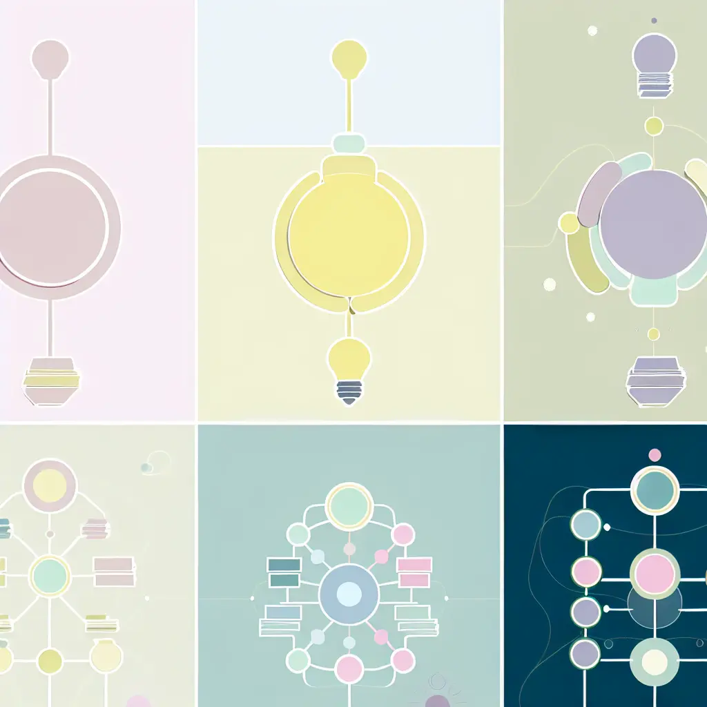 Rappresentazione visiva del processo di brainstorming con ramificazioni di idee
