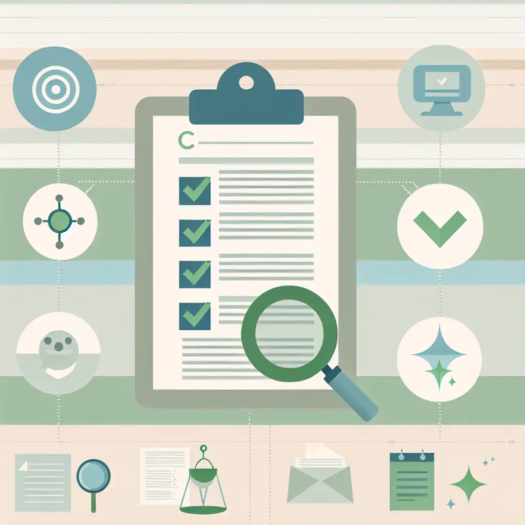 Checklist visiva per il processo di revisione e controllo qualità dell'abstract