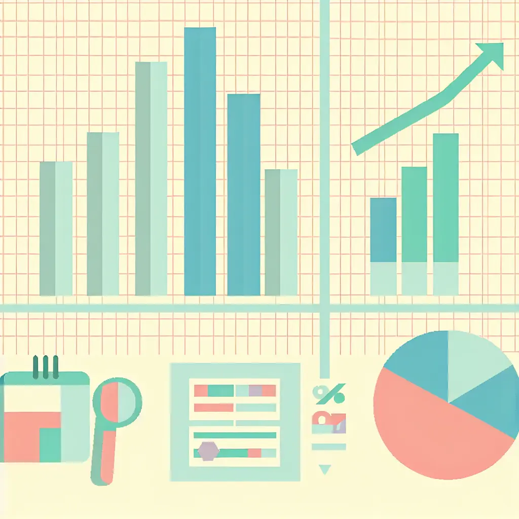 Grafici e analisi dati economici - rappresentazione visiva dell'analisi quantitativa nella ricerca