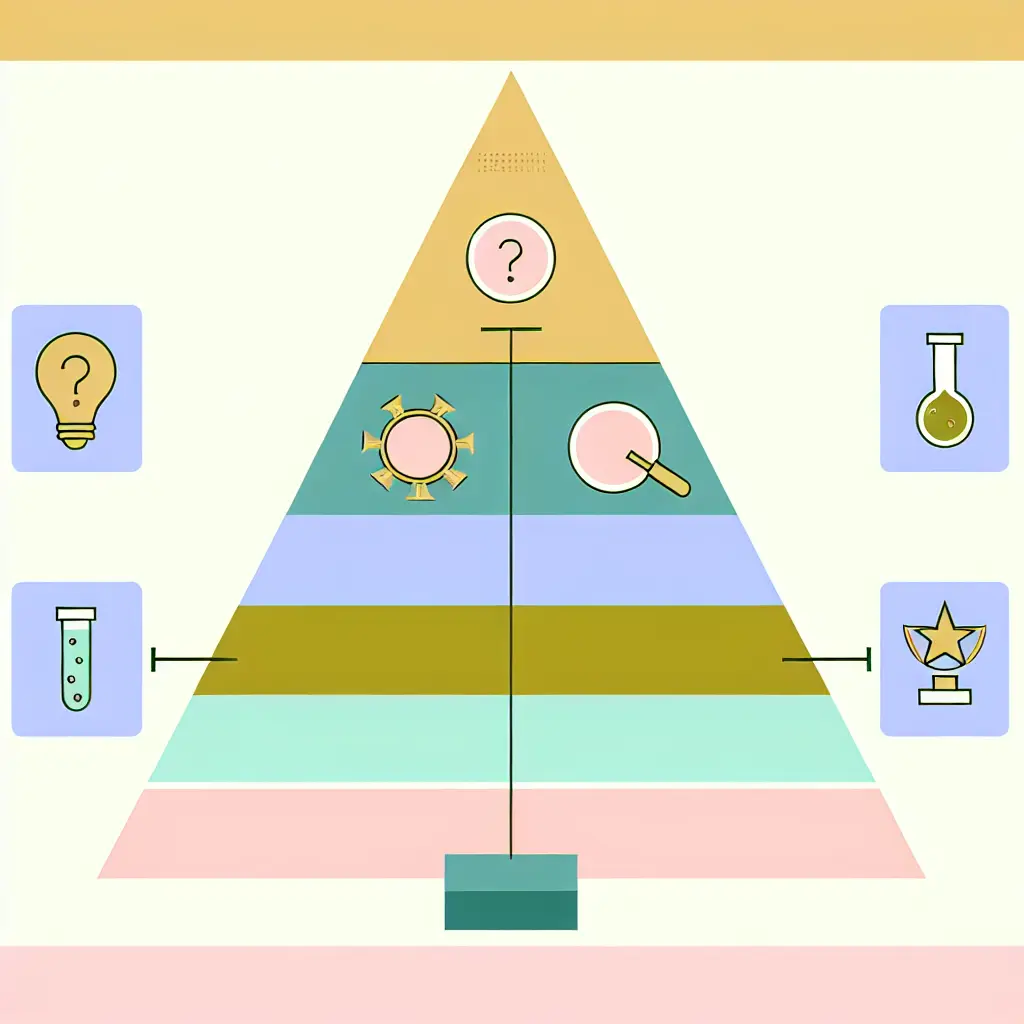 Schema visivo dei quattro elementi fondamentali di un abstract efficace: contesto, obiettivi, metodologia e risultati