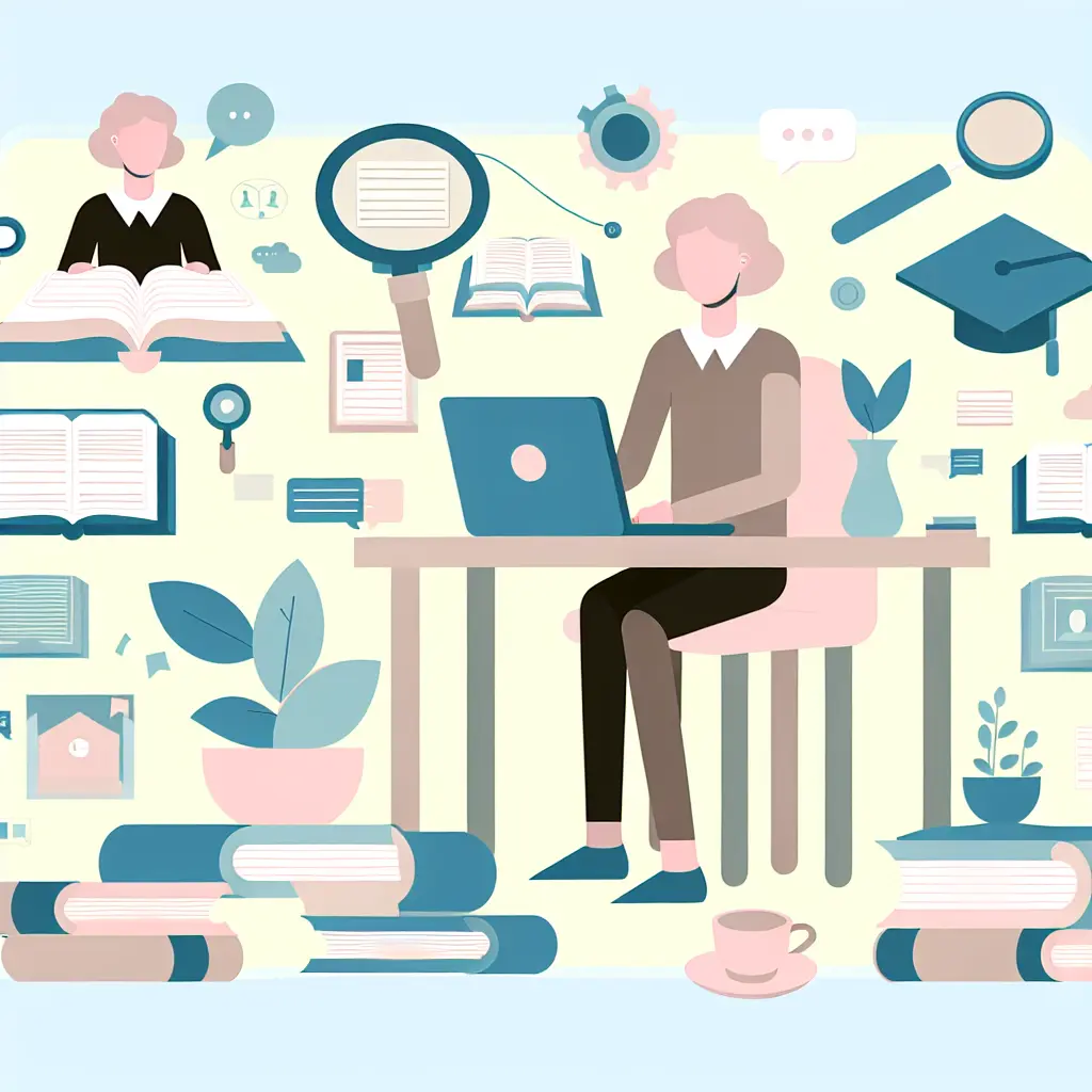 Studente che utilizza strumenti digitali moderni per la ricerca accademica