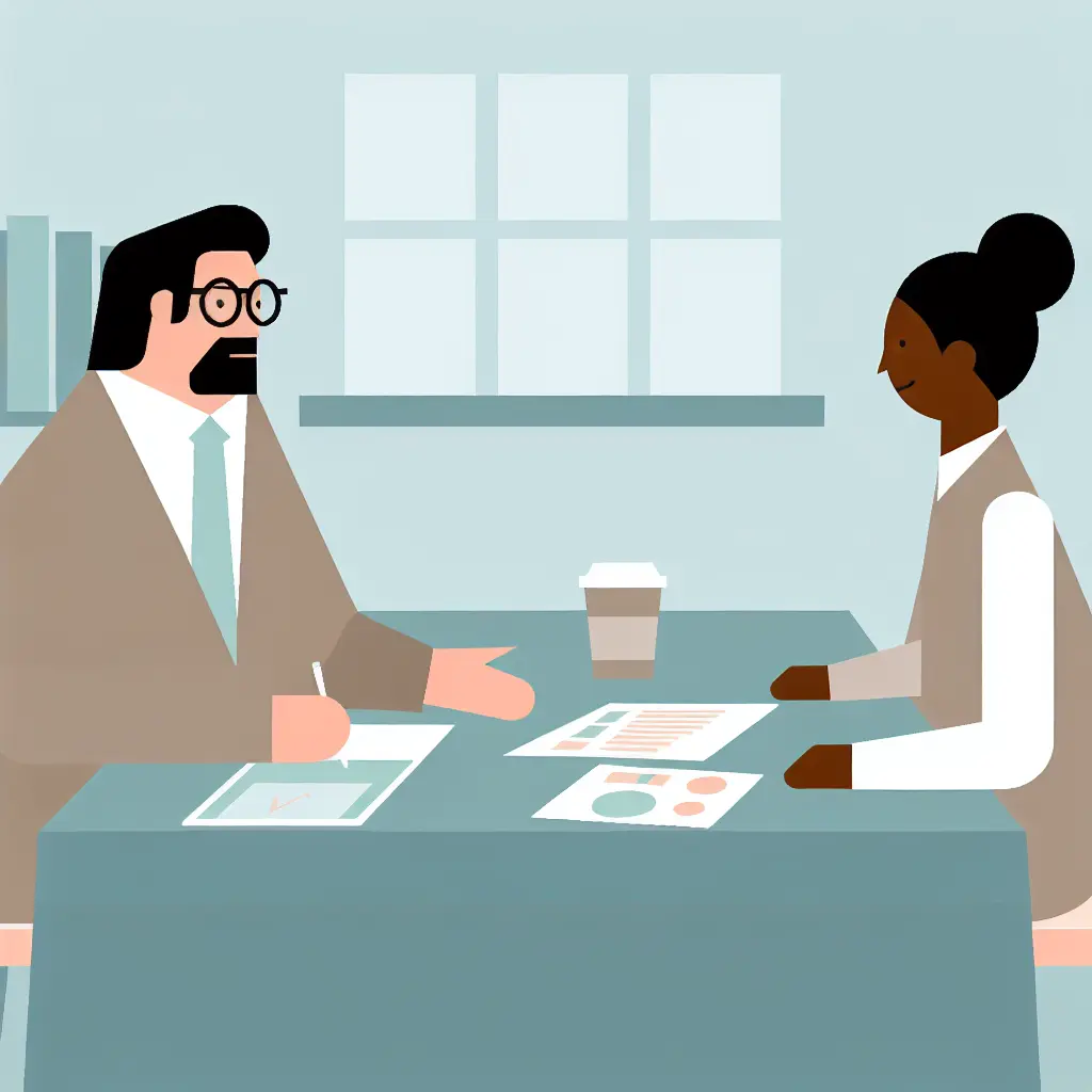 Incontro professionale tra studente e relatore per discutere modifiche alla tesi