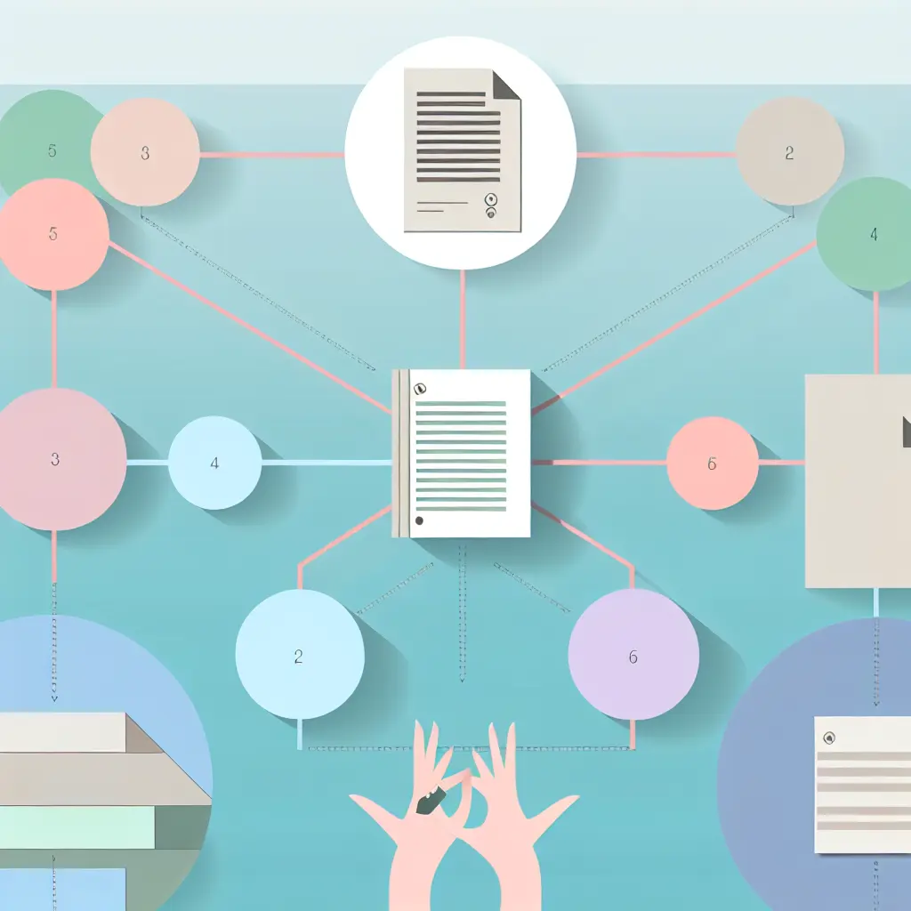 Diagramma gerarchico della struttura di una tesi con capitoli e sottosezioni organizzati