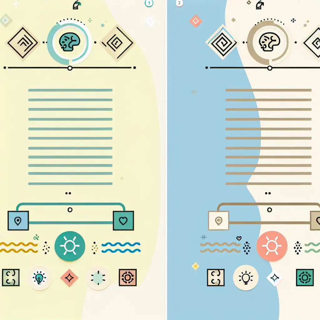 Concetto visivo di trasformazione del testo attraverso la parafrasi