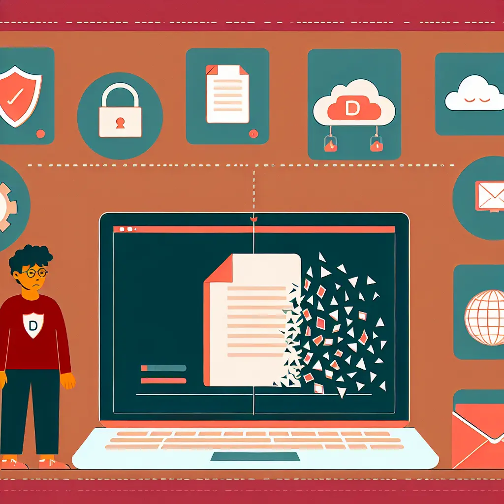 Rappresentazione visiva dei rischi di perdita dati e importanza dei backup multipli per la tesi universitaria