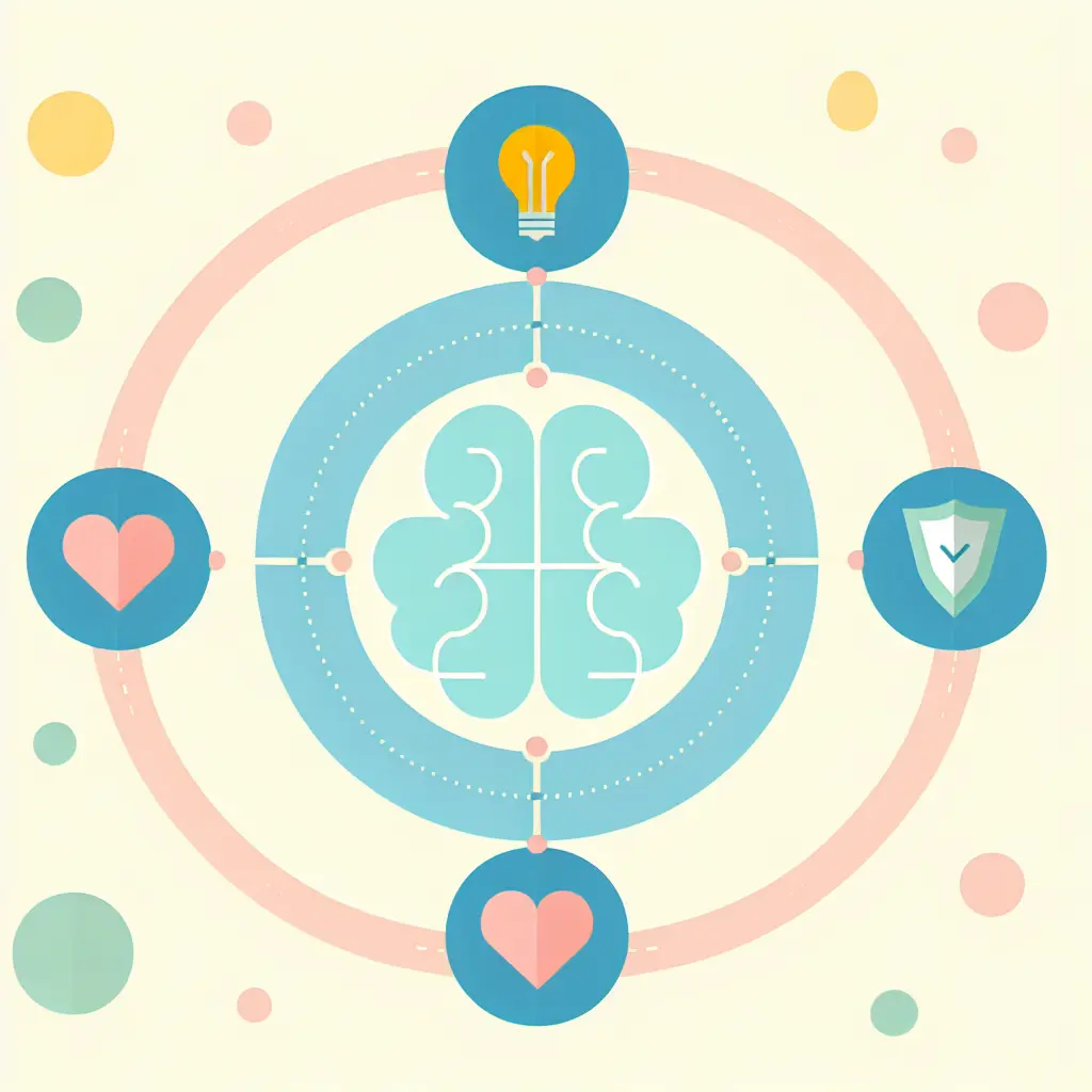 Rappresentazione visiva del triangolo della persuasione: logica, emozione e credibilità
