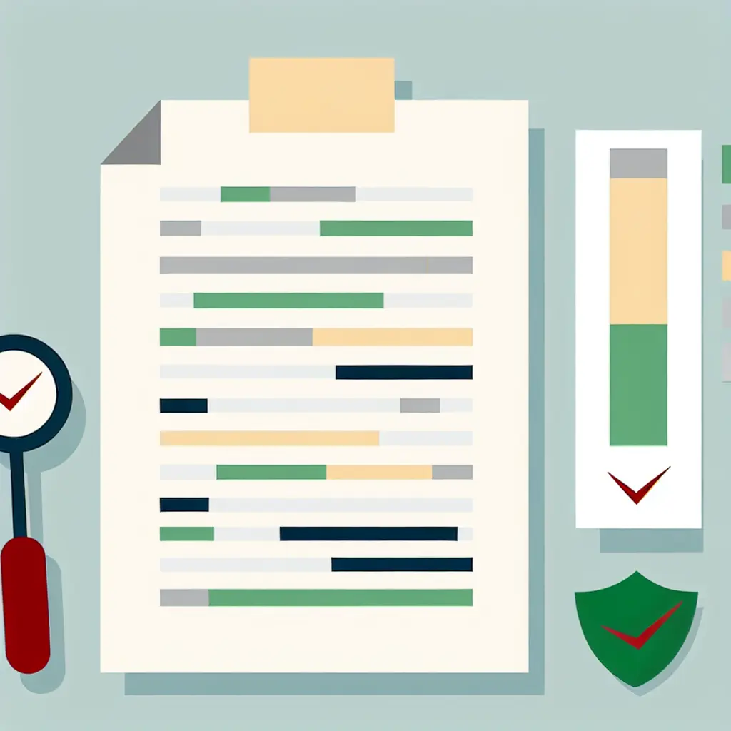 Report di controllo plagio con evidenziazione delle sezioni originali e similitudini