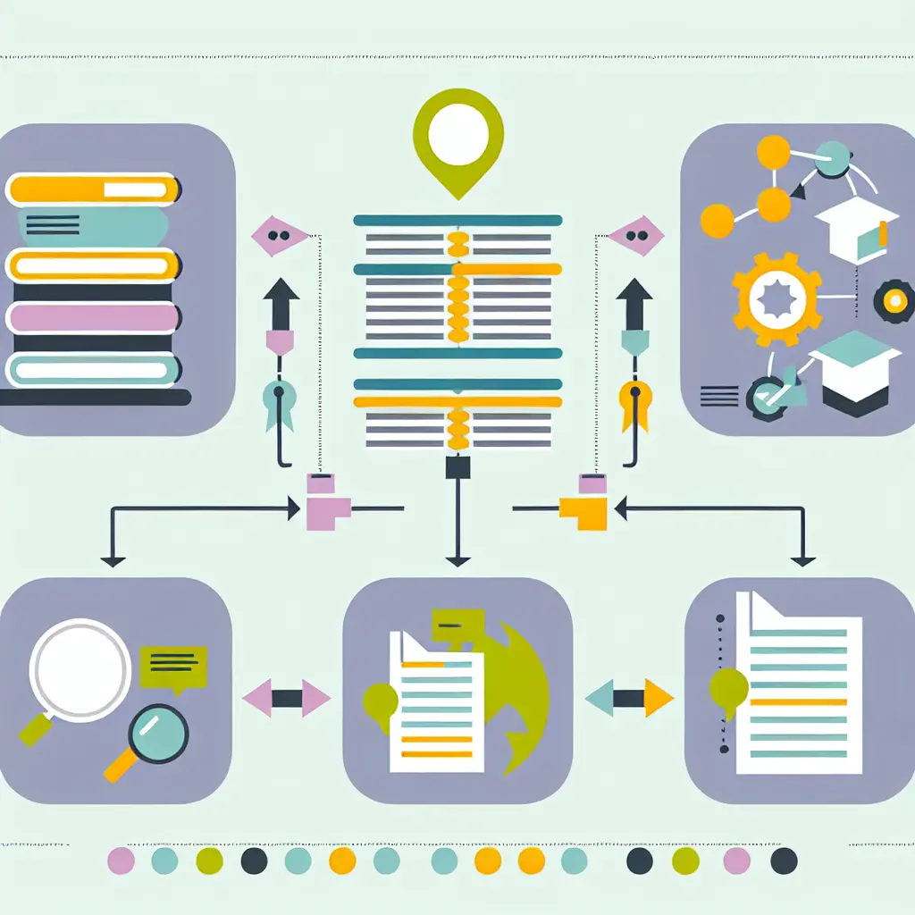 Schema del processo di rilevamento plagio: database, algoritmi e report