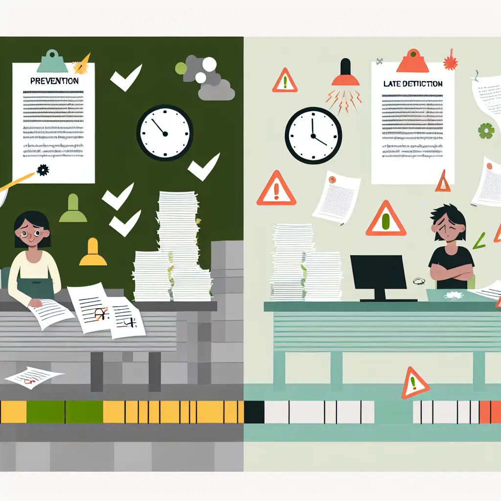 Confronto visivo tra approccio preventivo e rilevazione tardiva del plagio nella tesi universitaria