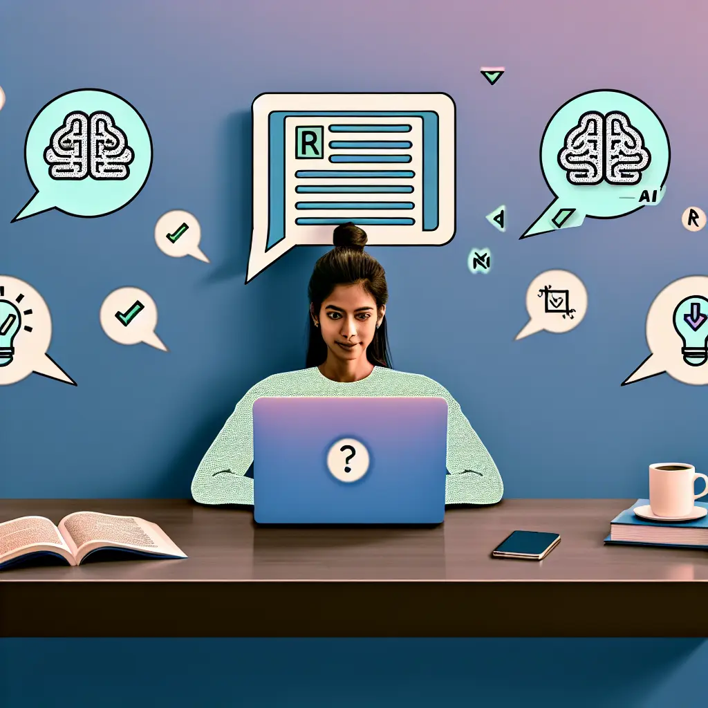 Studente universitario che revisiona la tesi con strumenti AI