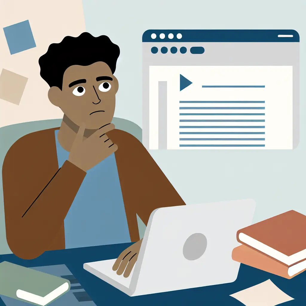 Studente concentrato davanti al laptop mentre inizia a scrivere l'introduzione della tesi