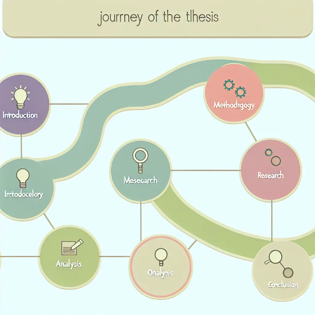 Rappresentazione visiva della struttura di una tesi come roadmap
