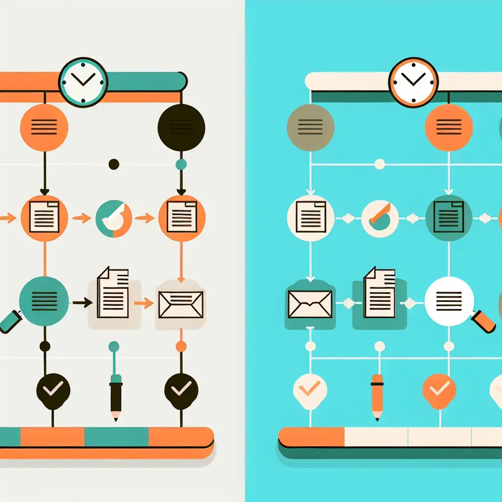 Confronto timeline workflow tradizionale vs AI-assistito