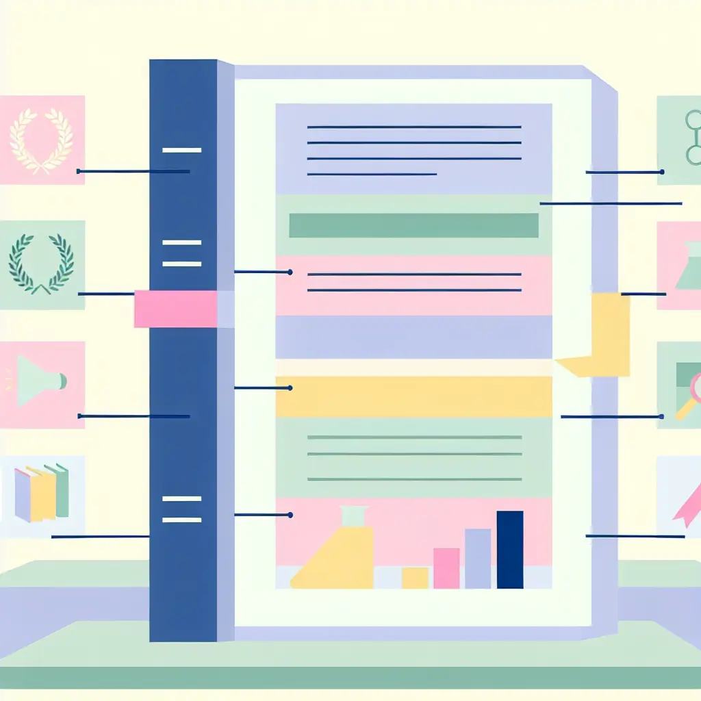 Struttura visiva dei componenti di una tesi di laurea