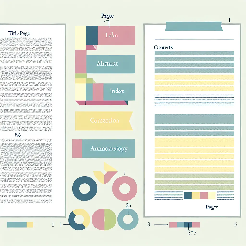 Visualizzazione schematica degli elementi strutturali di una tesi di laurea