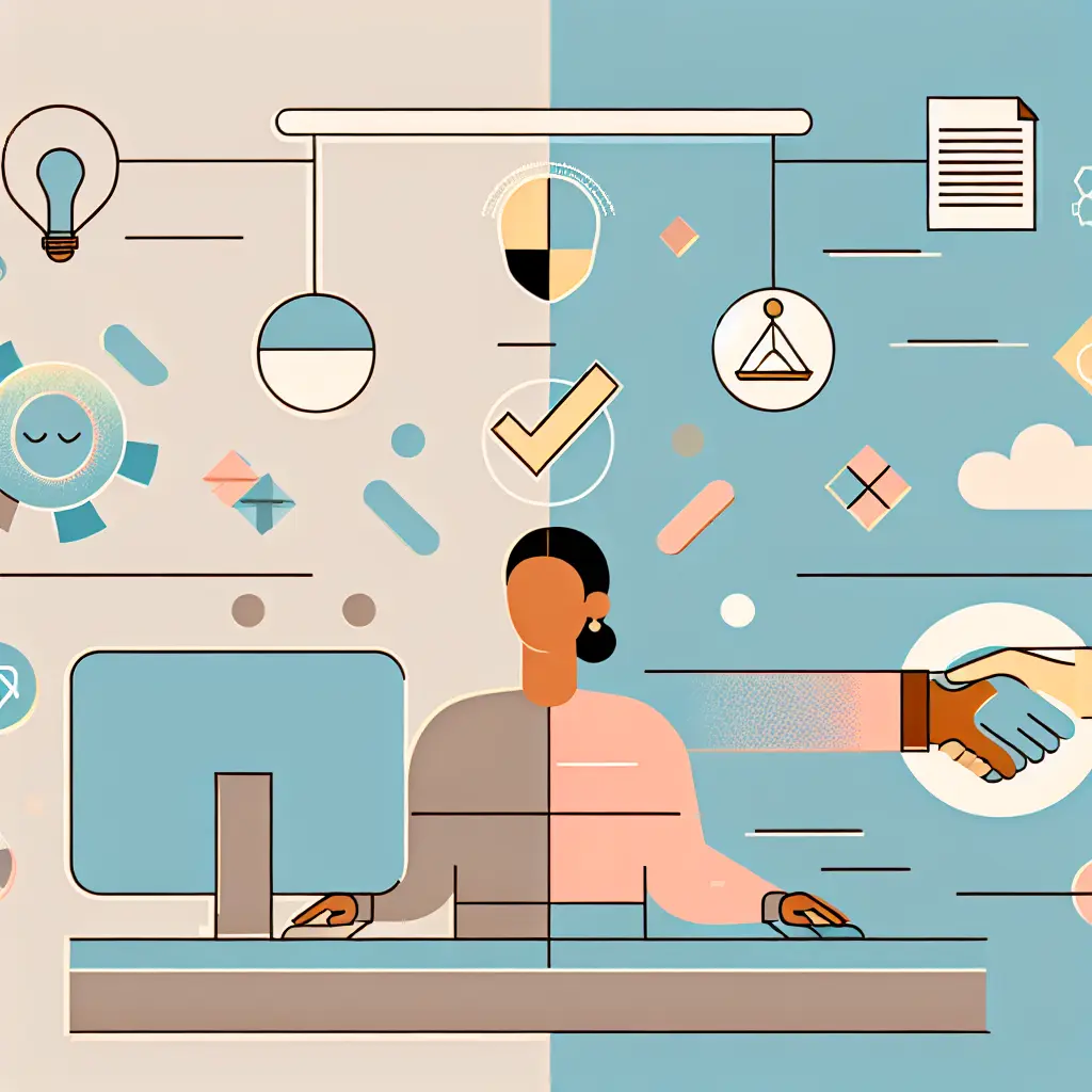 Illustrazione che rappresenta l'uso etico e trasparente dell'intelligenza artificiale nel lavoro accademico