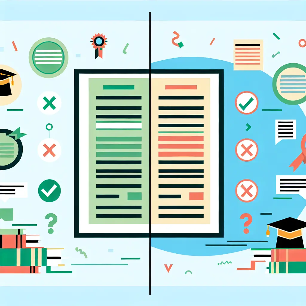 Checklist di verifica della bibliografia con elementi corretti e errati evidenziati