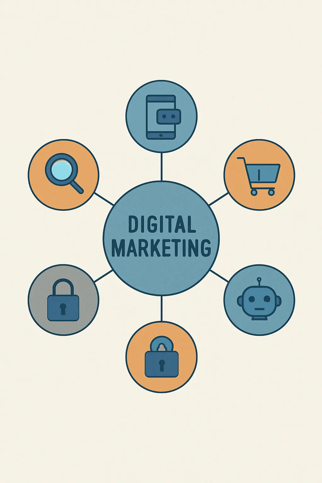 Mappa dei principali filoni di ricerca per la tesi in marketing digitale 2026: SEO, social media, e-commerce, AI marketing e privacy dei dati