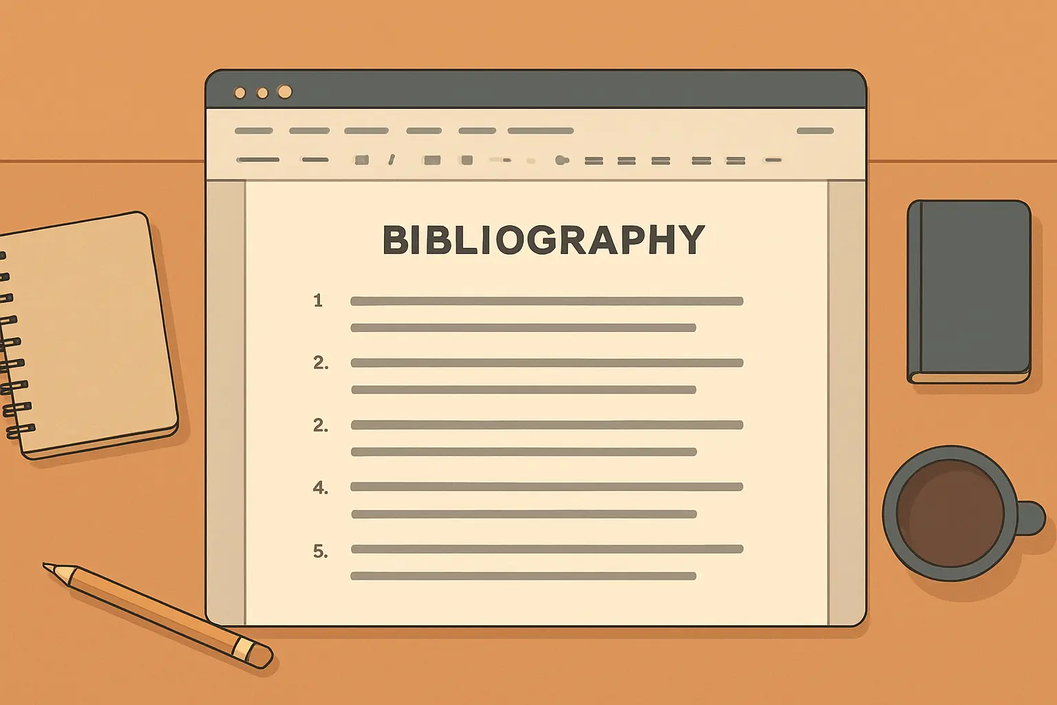 Documento Word con elenco bibliografico generato automaticamente in fondo alla tesi